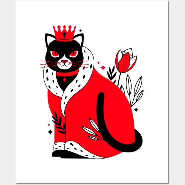 Cat Emperor Wall Art by SybaDesign